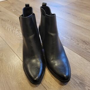 Classic Black Pointed Toe Ankle Boots